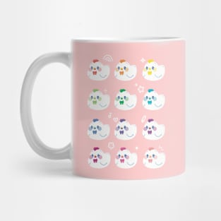 Rainbow Chicken Grid Kawaii Art Mug